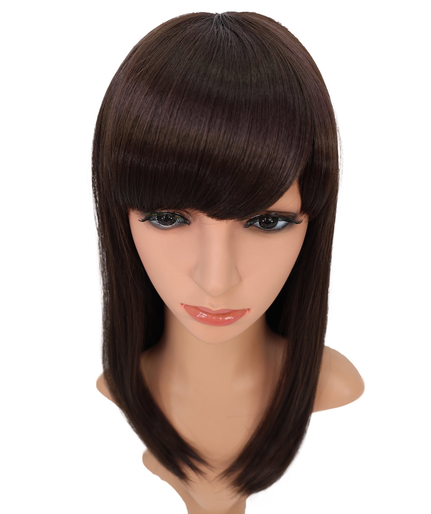 Wigs2you H-6940 ファッション ウィッグ _ 耐熱ダークブラウン 20インチ キャップレス