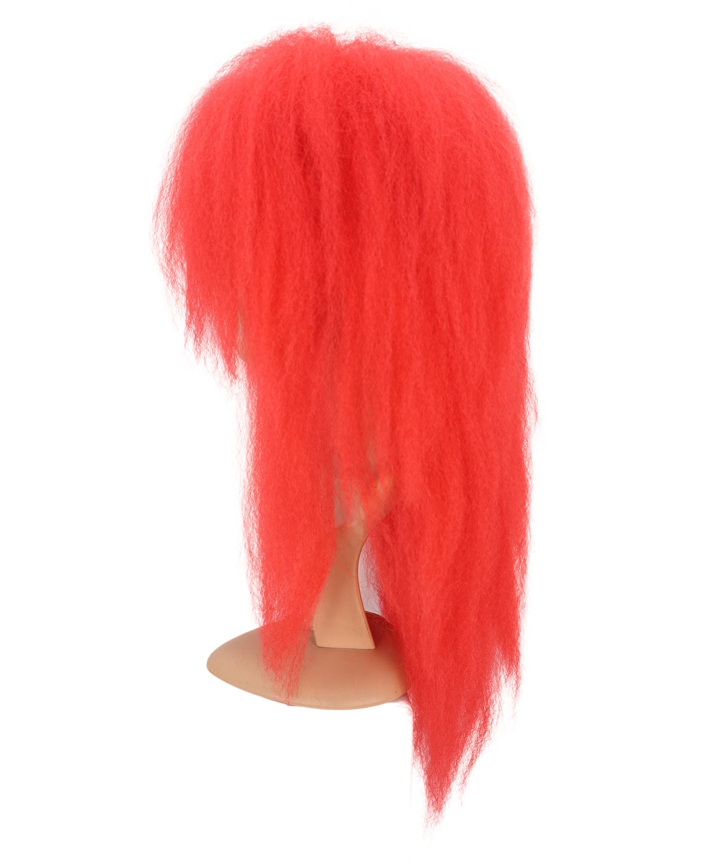 Wigs2you H-6941 成人男性用 ロングレッド ステージウィッグ 大容量 伝統舞踊スタイル 難燃性合成繊維 | 演出服 イベント パーティー 舞台 新年会 文化祭