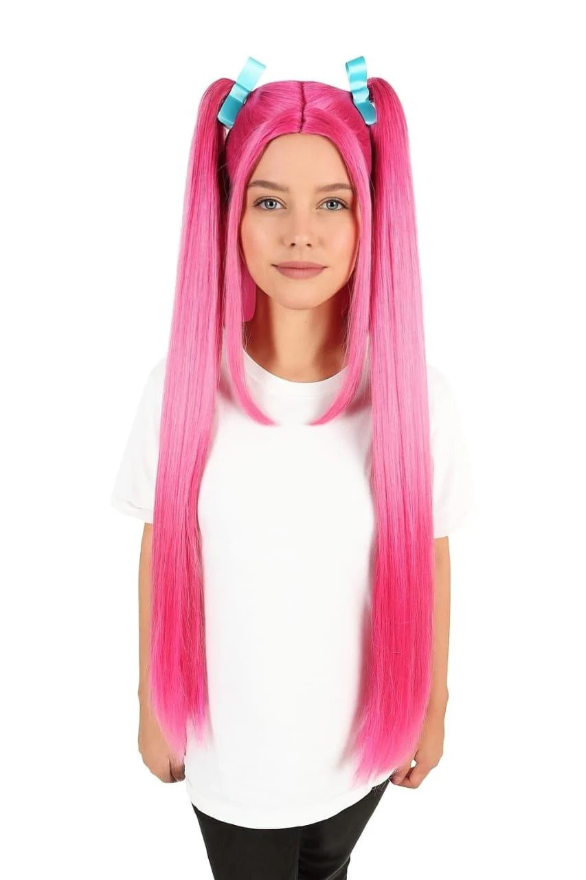 Wigs2you H-6942-PK 大人用 レディース K-pop デーモンハンター ウィッグ ロング ストレート マルチカラー ウィッグ | ハロウィンウィッグ | 未来的なポップスター戦士風