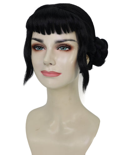 Wigs2you H-6944 大人女性向け人気K-POPデーモンハンターウィッグ ブラックハイバンズ（前髪あり）｜ハロウィンウィッグ｜未来的なポップスター戦士風