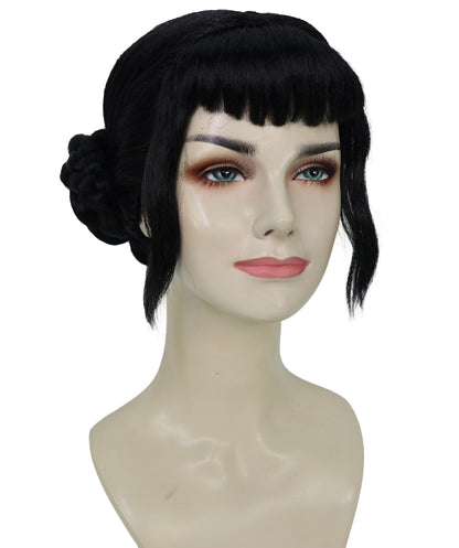 Wigs2you H-6944 大人女性向け人気K-POPデーモンハンターウィッグ ブラックハイバンズ（前髪あり）｜ハロウィンウィッグ｜未来的なポップスター戦士風