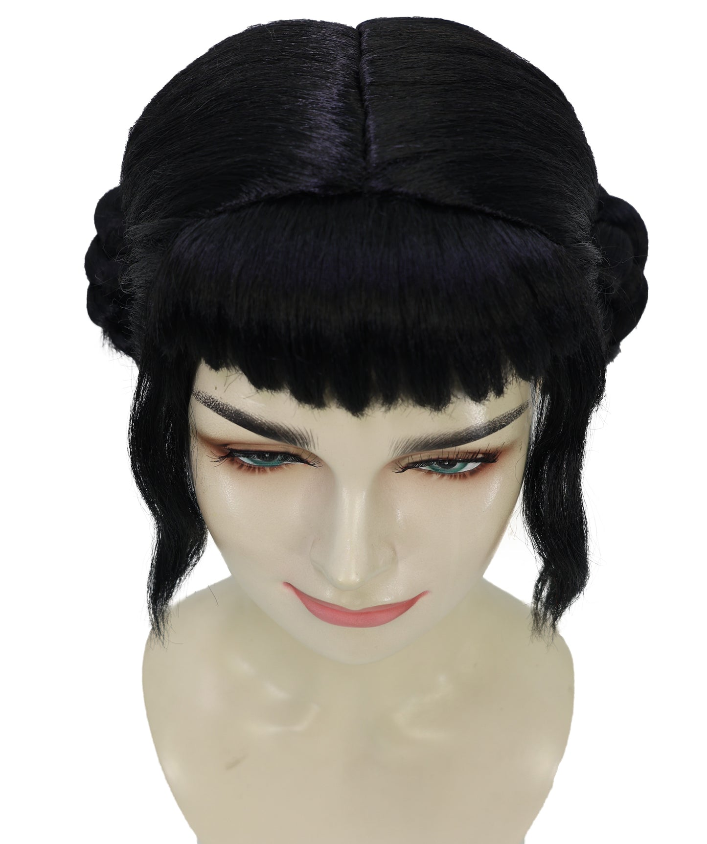 Wigs2you H-6944 大人女性向け人気K-POPデーモンハンターウィッグ ブラックハイバンズ（前髪あり）｜ハロウィンウィッグ｜未来的なポップスター戦士風