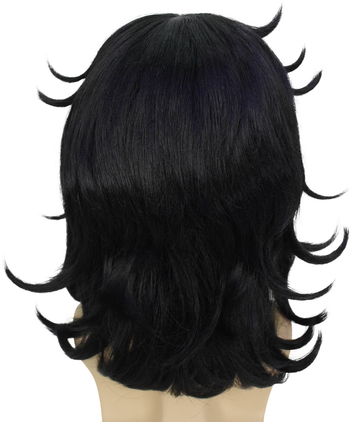 Wigs2you H-6945 大人用メンズ アニメ主人公 テクスチャードブラックウィッグ ハロウィンに最適 難燃性合成繊維