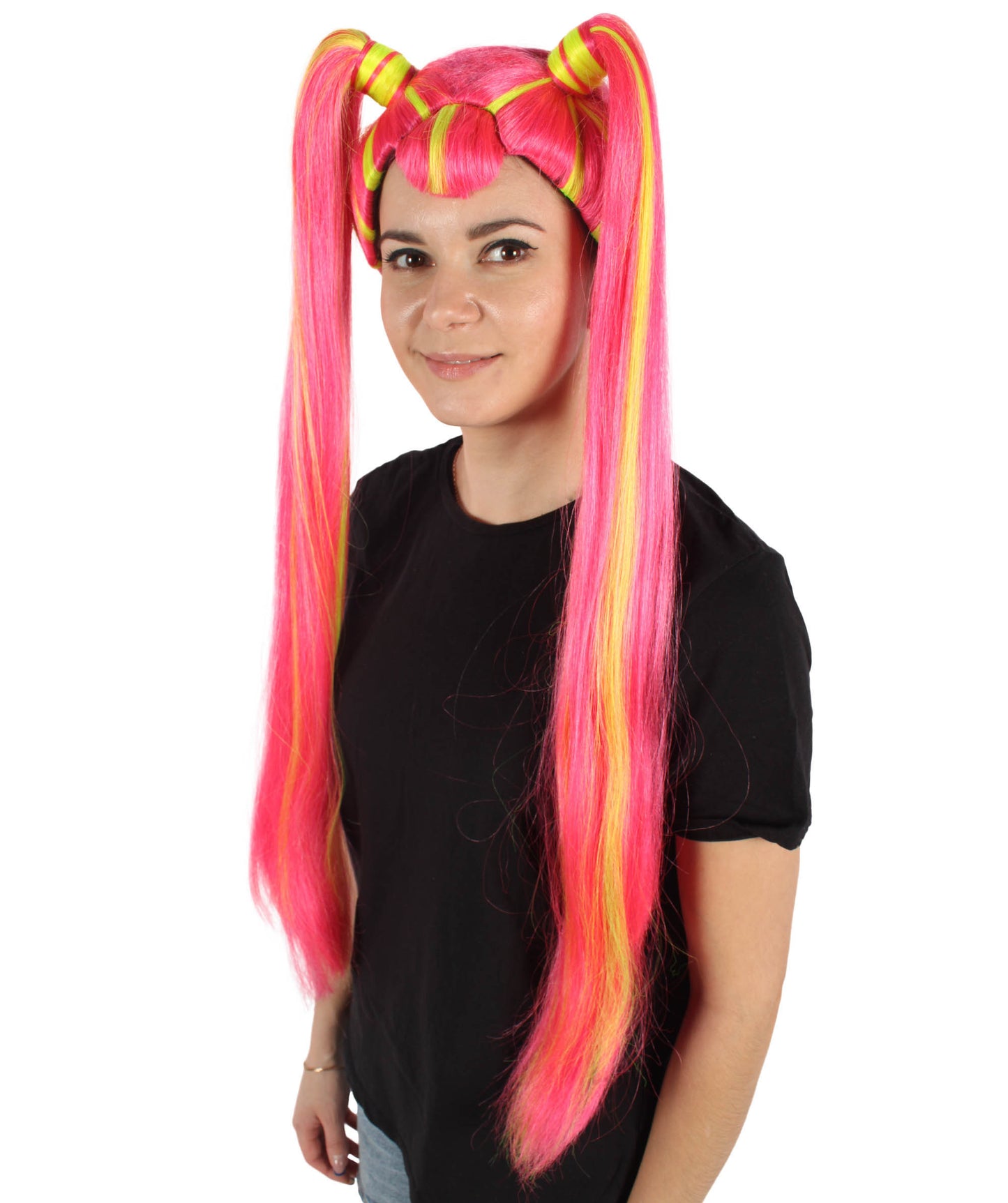 Wigs2you H-6946 大人女性用ロングレッドピグテールウィッグ｜コスプレに最適｜難燃性合成繊維