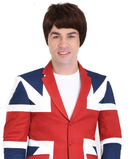 Wigs2you H-6950 大人用 60年代風 ブラウン ボウルカット レトロ シャギーウィッグ | パーティー用 シャギー ボーイバンド風 コスチューム ヘアピース | 合成繊維