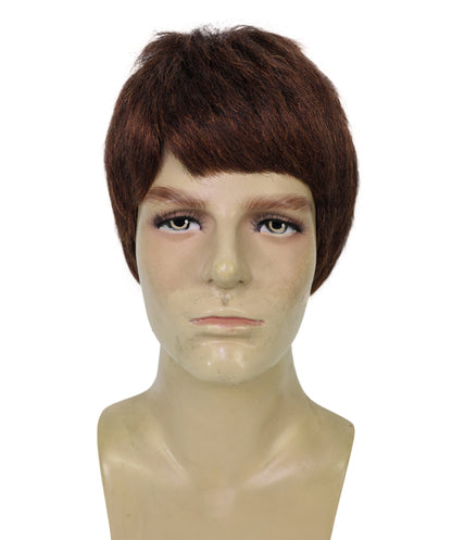 Wigs2you H-6950 大人用 60年代風 ブラウン ボウルカット レトロ シャギーウィッグ | パーティー用 シャギー ボーイバンド風 コスチューム ヘアピース | 合成繊維