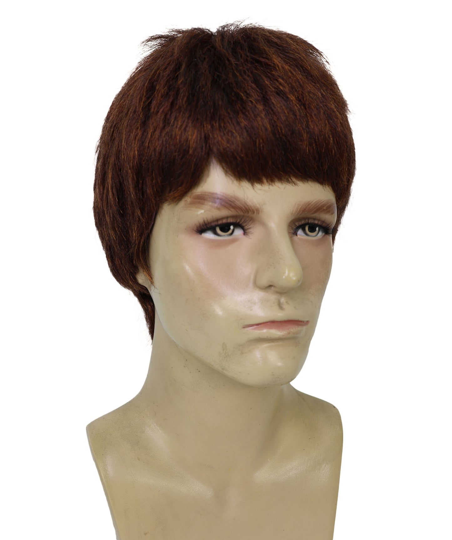 Wigs2you H-6950 大人用 60年代風 ブラウン ボウルカット レトロ シャギーウィッグ | パーティー用 シャギー ボーイバンド風 コスチューム ヘアピース | 合成繊維