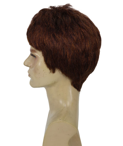 Wigs2you H-6950 大人用 60年代風 ブラウン ボウルカット レトロ シャギーウィッグ | パーティー用 シャギー ボーイバンド風 コスチューム ヘアピース | 合成繊維