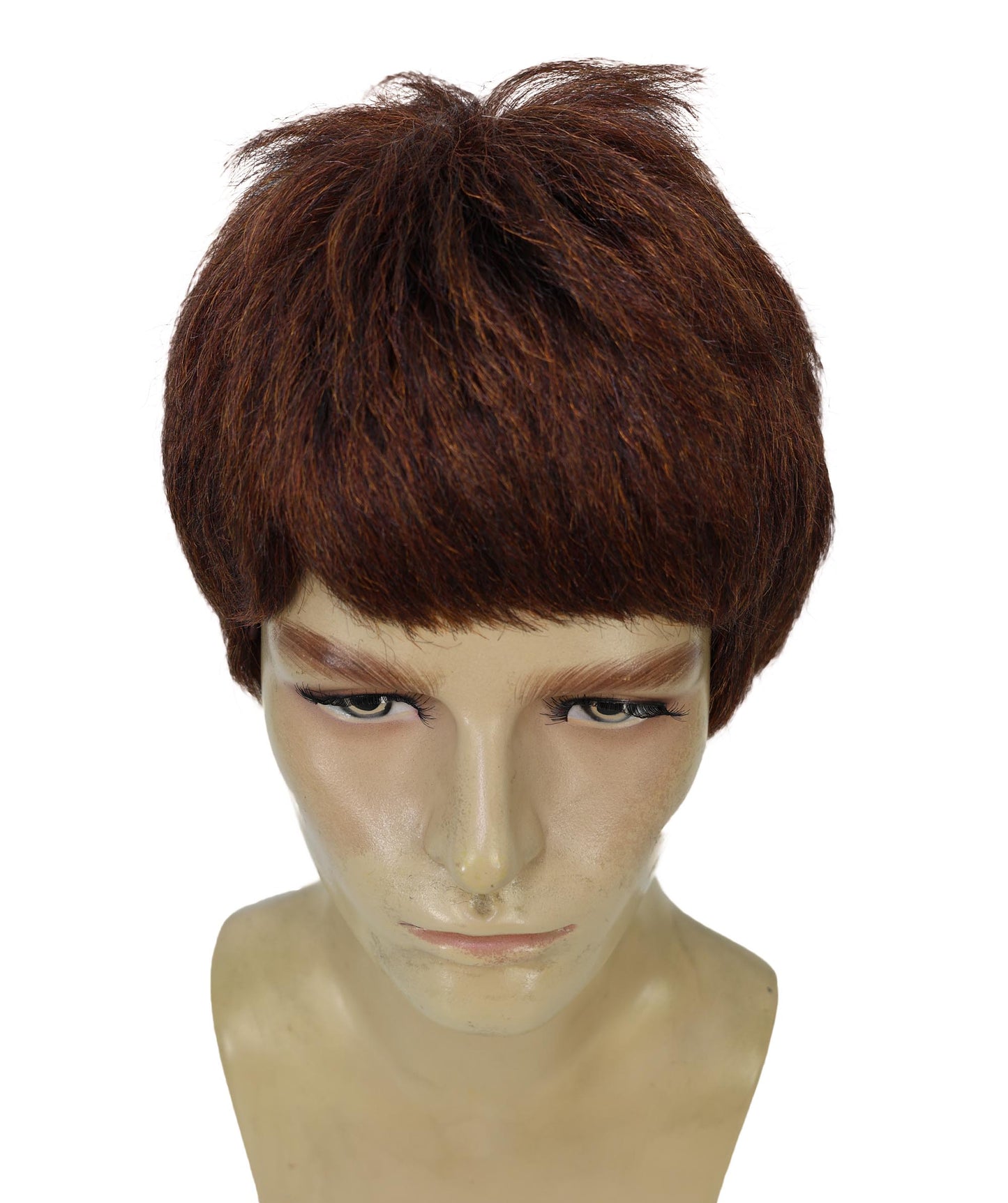 Wigs2you H-6950 大人用 60年代風 ブラウン ボウルカット レトロ シャギーウィッグ | パーティー用 シャギー ボーイバンド風 コスチューム ヘアピース | 合成繊維