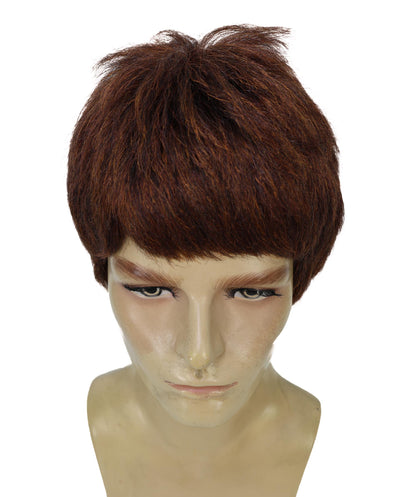 Wigs2you H-6950 大人用 60年代風 ブラウン ボウルカット レトロ シャギーウィッグ | パーティー用 シャギー ボーイバンド風 コスチューム ヘアピース | 合成繊維