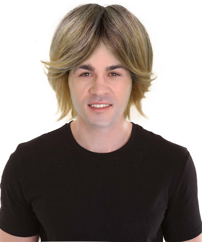 Wigs2you H-6954 大人用メンズ70年代ブロンドシャギーサーファーウィッグ｜ハロウィンやパーティーにぴったりのレトロディスコヘアピース