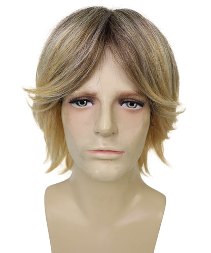 Wigs2you H-6954 大人用メンズ70年代ブロンドシャギーサーファーウィッグ｜ハロウィンやパーティーにぴったりのレトロディスコヘアピース