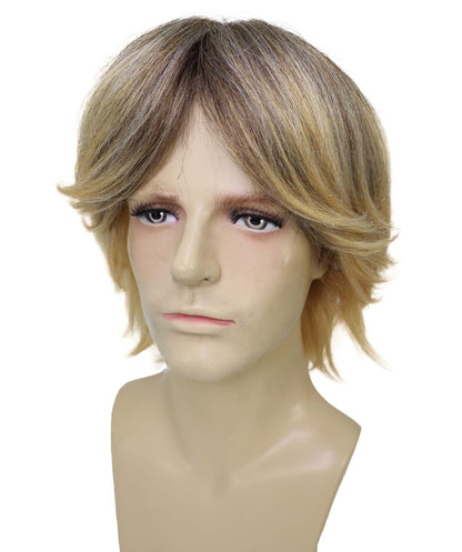 Wigs2you H-6954 大人用メンズ70年代ブロンドシャギーサーファーウィッグ｜ハロウィンやパーティーにぴったりのレトロディスコヘアピース