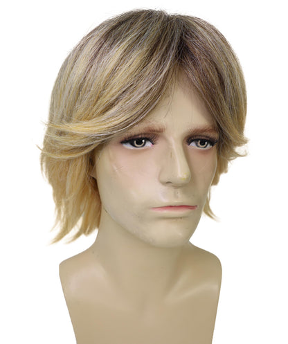 Wigs2you H-6954 大人用メンズ70年代ブロンドシャギーサーファーウィッグ｜ハロウィンやパーティーにぴったりのレトロディスコヘアピース