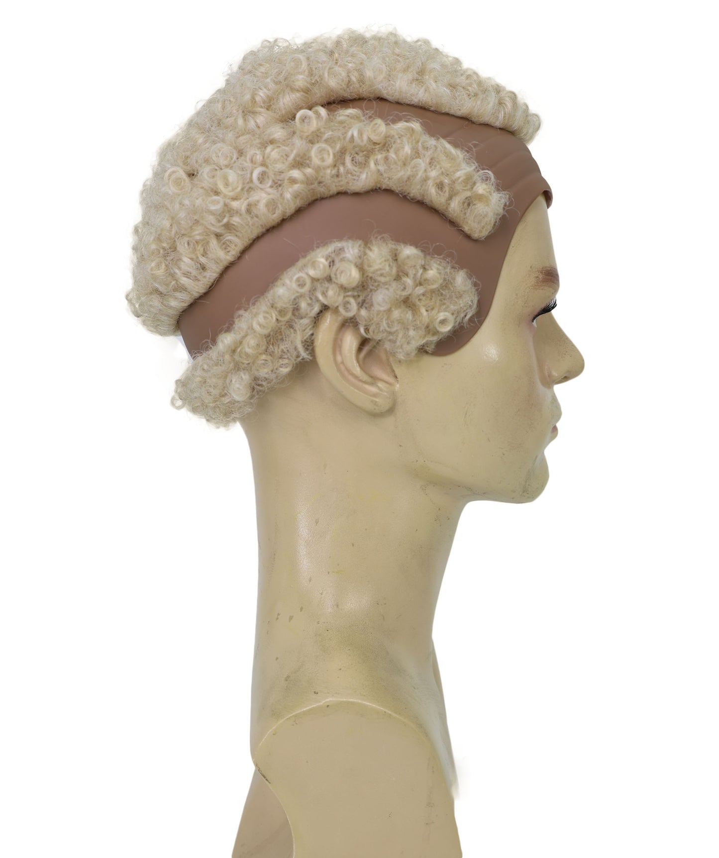 Wigs2you H-6959 大人用プラチナブロンドのバズカットウィッグ｜格闘ゲーム風ヘアスタイル｜難燃性合成繊維