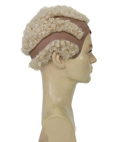 Wigs2you H-6959 大人用プラチナブロンドのバズカットウィッグ｜格闘ゲーム風ヘアスタイル｜難燃性合成繊維