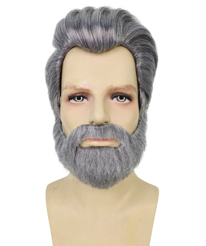 Wigs2you H-6960 大人用メンズゲーム風シルバーグレーウィッグ｜スポーティ＆カジュアルスタイルに最適｜難燃性合成繊維