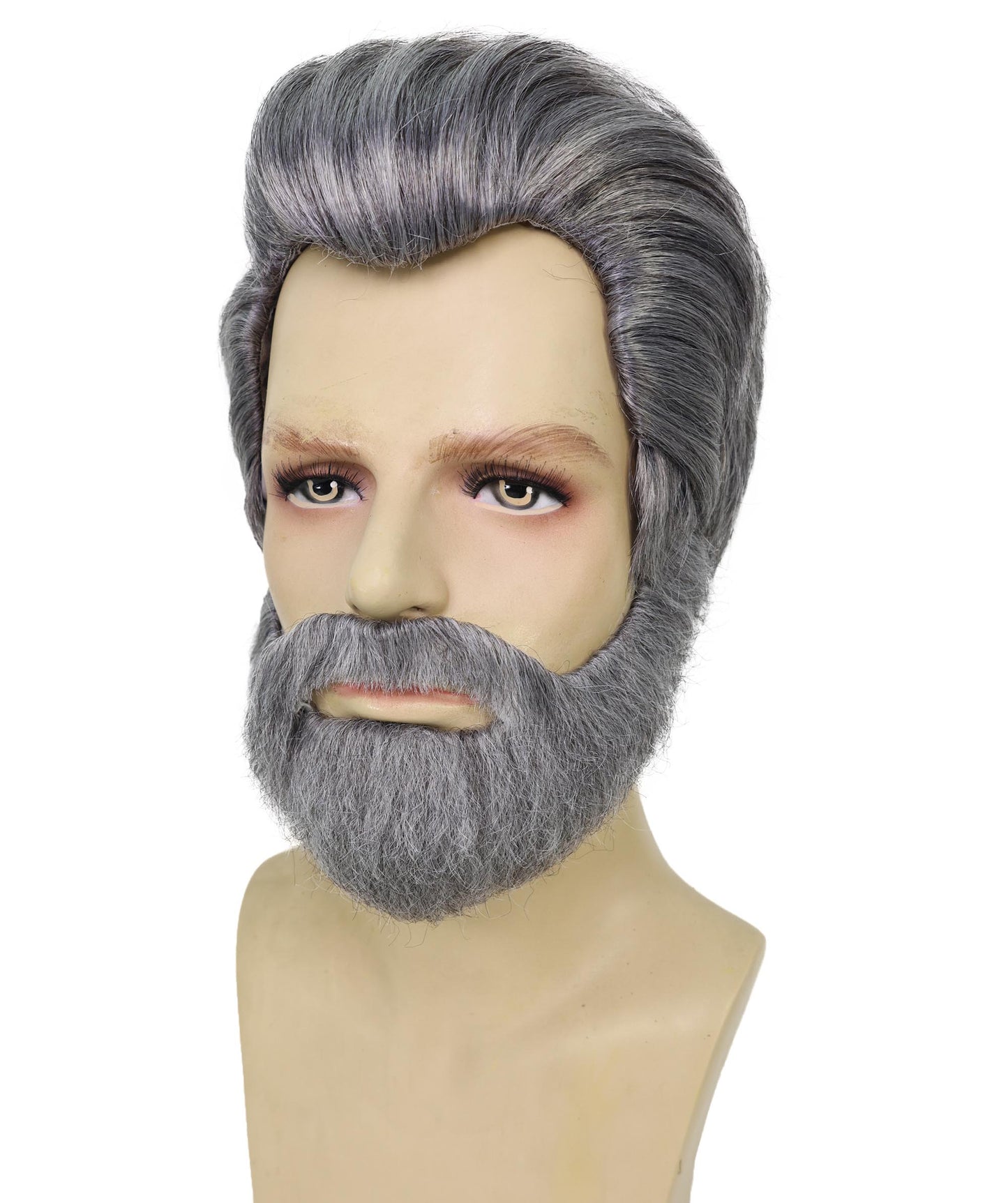 Wigs2you H-6960 大人用メンズゲーム風シルバーグレーウィッグ｜スポーティ＆カジュアルスタイルに最適｜難燃性合成繊維