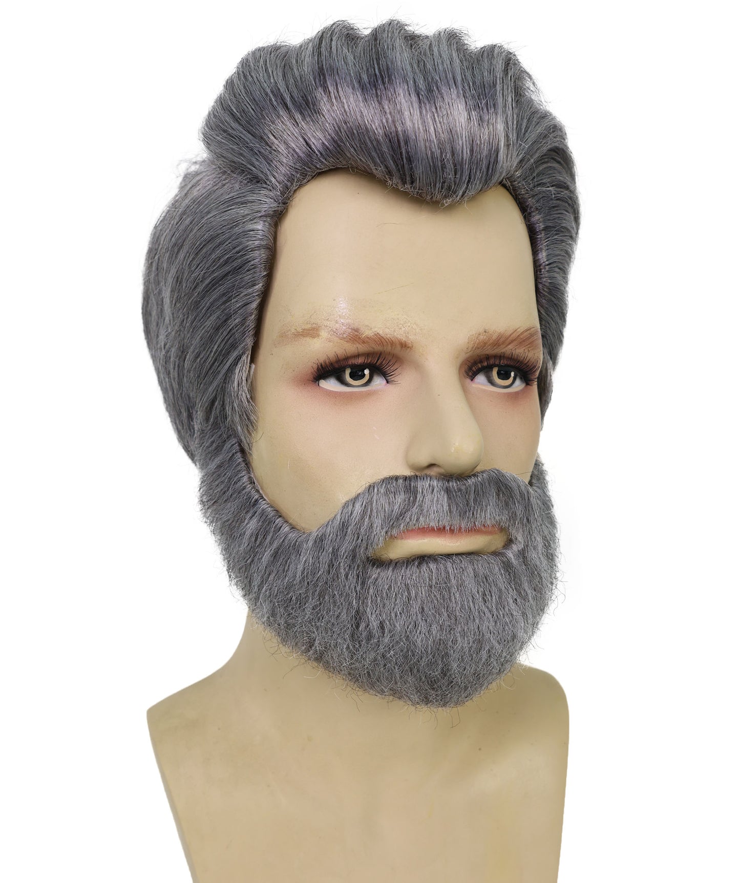 Wigs2you H-6960 大人用メンズゲーム風シルバーグレーウィッグ｜スポーティ＆カジュアルスタイルに最適｜難燃性合成繊維