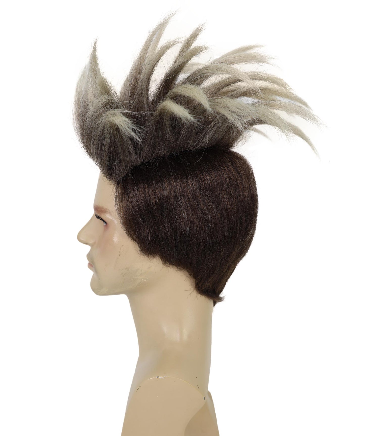 Wigs2you H-6961 大人用男性用ブロンドスパイキーヒーローウィッグ｜グリーンマスクコスチュームアクセサリー｜難燃性合成繊維