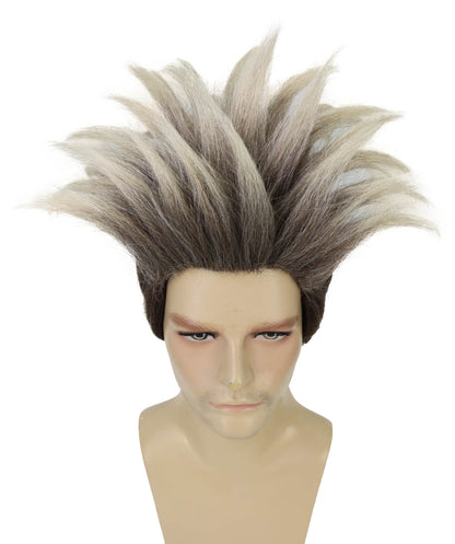 Wigs2you H-6961 大人用男性用ブロンドスパイキーヒーローウィッグ｜グリーンマスクコスチュームアクセサリー｜難燃性合成繊維
