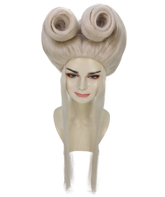 Wigs2you H-6962 大人女性用プラチナブロンドファンタジーウィッグ(ボリュームのあるふわふわヘアとロングストレートテール付き)|コスチュームイベントに最適な軽量難燃性合成繊維ウィッグ