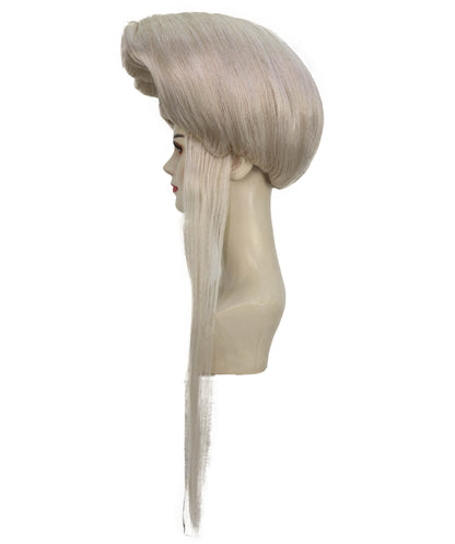 Wigs2you H-6962 大人女性用プラチナブロンドファンタジーウィッグ（ボリュームのあるふわふわヘアとロングストレートテール付き）｜コスチュームイベントに最適な軽量難燃性合成繊維ウィッグ