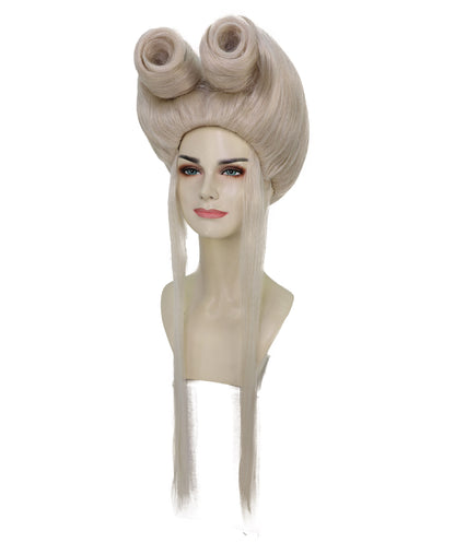 Wigs2you H-6962 大人女性用プラチナブロンドファンタジーウィッグ（ボリュームのあるふわふわヘアとロングストレートテール付き）｜コスチュームイベントに最適な軽量難燃性合成繊維ウィッグ