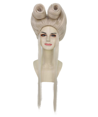 Wigs2you H-6962 大人女性用プラチナブロンドファンタジーウィッグ（ボリュームのあるふわふわヘアとロングストレートテール付き）｜コスチュームイベントに最適な軽量難燃性合成繊維ウィッグ