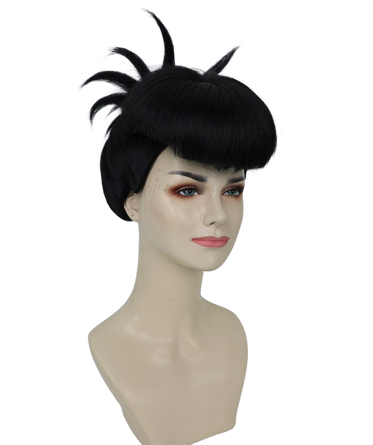 Wigs2you H-6963 大人女性用スカルプテッドスパイクバンウィッグ（鈍い前髪付き）｜ハロウィンウィッグ｜難燃性人工毛、通気性のあるキャップレスデザイン