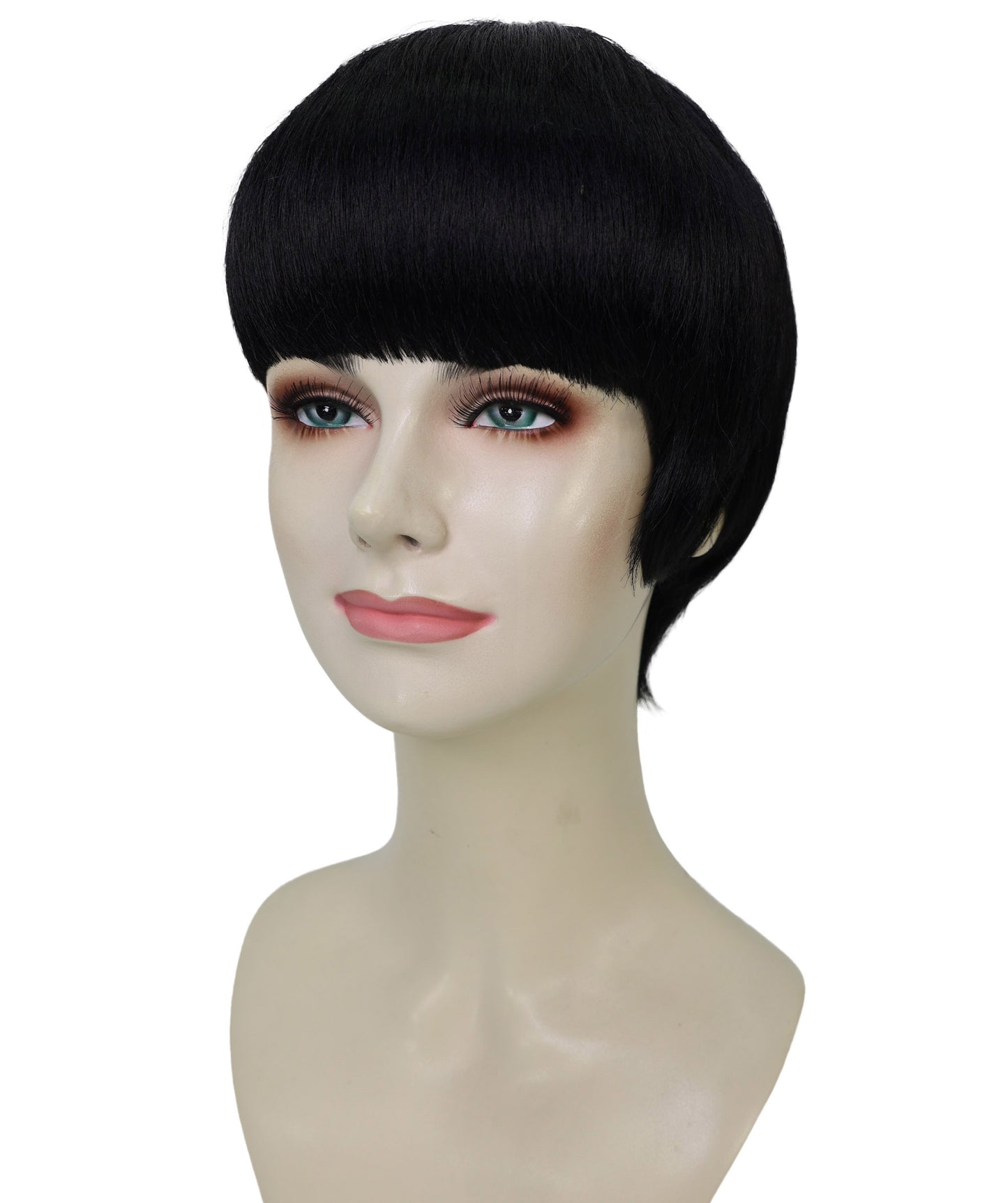 Wigs2you H-6965 大人女性用、くっきりとしたサイドバーンのピクシーカットウィッグ｜ハロウィンウィッグ｜難燃性合成繊維｜通気性に優れたキャップレス調節可能デザイン