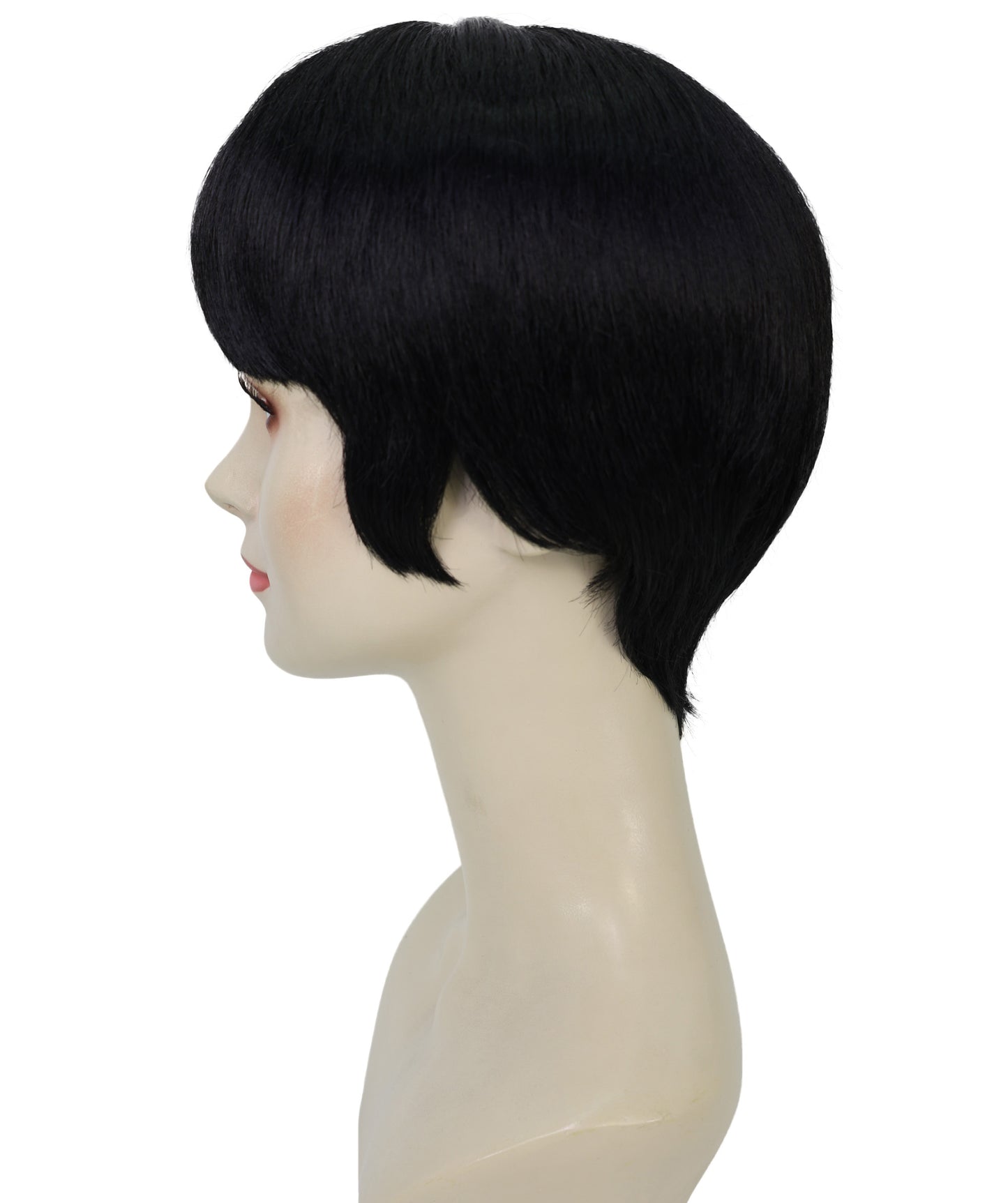 Wigs2you H-6965 大人女性用、くっきりとしたサイドバーンのピクシーカットウィッグ｜ハロウィンウィッグ｜難燃性合成繊維｜通気性に優れたキャップレス調節可能デザイン