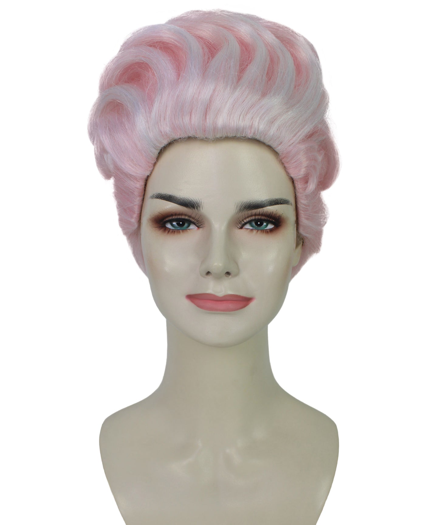 Wigs2you H-6967 大人女性用レトロピンクのポンパドールウィッグ｜ドラッグ＆グラムに最適なハイファッション合成ウィッグ｜ハロウィンに最適