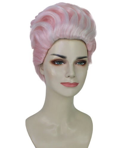 Wigs2you H-6967 大人女性用レトロピンクのポンパドールウィッグ｜ドラッグ＆グラムに最適なハイファッション合成ウィッグ｜ハロウィンに最適