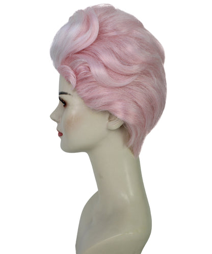 Wigs2you H-6967 大人女性用レトロピンクのポンパドールウィッグ｜ドラッグ＆グラムに最適なハイファッション合成ウィッグ｜ハロウィンに最適