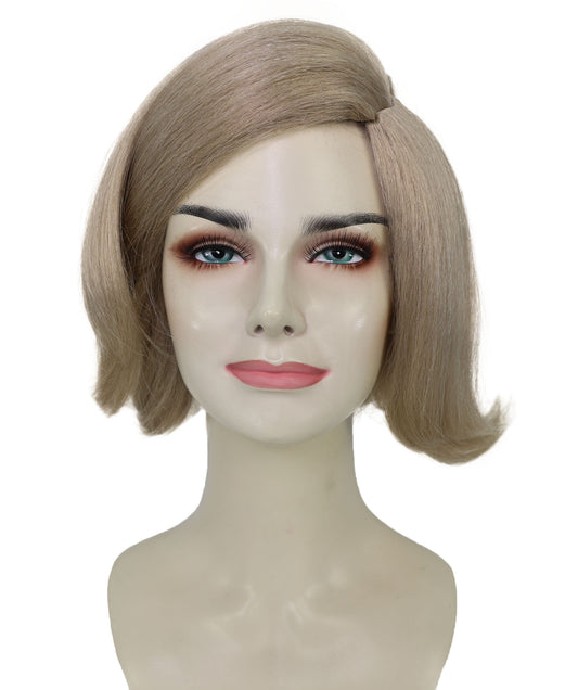 Wigs2you H-6968 大人女性用ブロンドウェーブボブウィッグ|サイドパートのソフトレイヤーカットでファッショナブルなスタイリング|キャップレスキャップデザイン|ハロウィンに最適