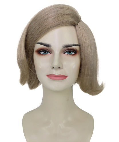 Wigs2you H-6968  大人女性用ブロンドウェーブボブウィッグ｜サイドパートのソフトレイヤーカットでファッショナブルなスタイリング｜キャップレスキャップデザイン｜ハロウィンに最適