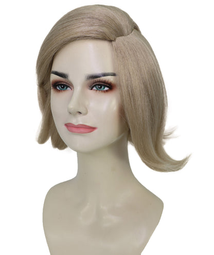 Wigs2you H-6968  大人女性用ブロンドウェーブボブウィッグ｜サイドパートのソフトレイヤーカットでファッショナブルなスタイリング｜キャップレスキャップデザイン｜ハロウィンに最適