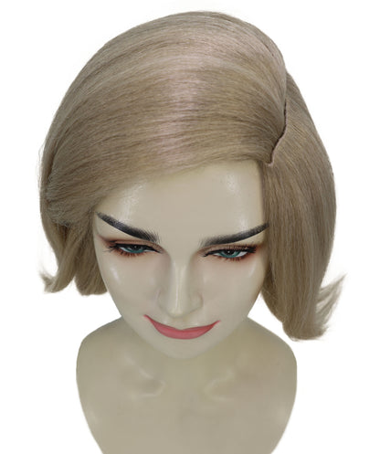 Wigs2you H-6968  大人女性用ブロンドウェーブボブウィッグ｜サイドパートのソフトレイヤーカットでファッショナブルなスタイリング｜キャップレスキャップデザイン｜ハロウィンに最適