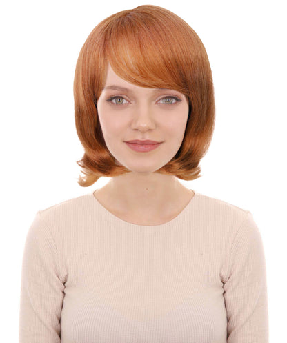 Wigs2you H-6977 大人女性用レイヤードジンジャーウィッグ（フリンジ付き）｜ハロウィンをテーマにしたパーティーに最適な1980年代風コスチュームヘア｜通気性のあるキャップレスキャップ