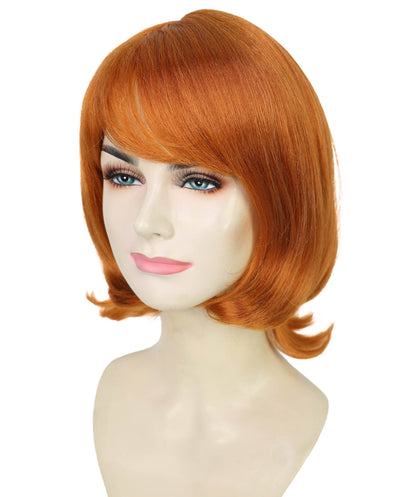 Wigs2you H-6977 大人女性用レイヤードジンジャーウィッグ（フリンジ付き）｜ハロウィンをテーマにしたパーティーに最適な1980年代風コスチュームヘア｜通気性のあるキャップレスキャップ