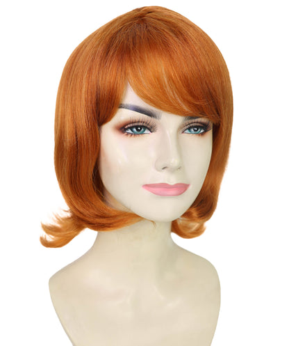 Wigs2you H-6977 大人女性用レイヤードジンジャーウィッグ（フリンジ付き）｜ハロウィンをテーマにしたパーティーに最適な1980年代風コスチュームヘア｜通気性のあるキャップレスキャップ