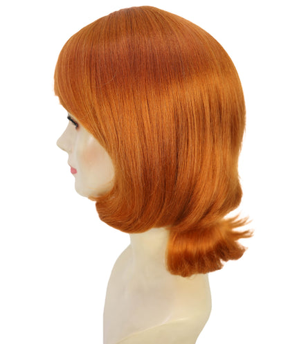 Wigs2you H-6977 大人女性用レイヤードジンジャーウィッグ（フリンジ付き）｜ハロウィンをテーマにしたパーティーに最適な1980年代風コスチュームヘア｜通気性のあるキャップレスキャップ