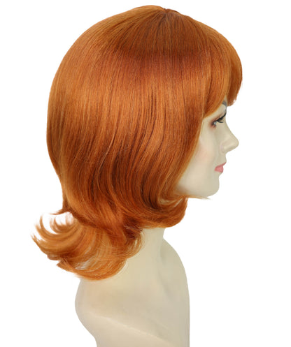 Wigs2you H-6977 大人女性用レイヤードジンジャーウィッグ（フリンジ付き）｜ハロウィンをテーマにしたパーティーに最適な1980年代風コスチュームヘア｜通気性のあるキャップレスキャップ