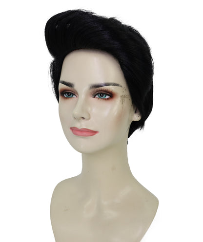 Wigs2you H-6990 大人女性用 なめらかで軽いカールショートブラックウィッグ｜ナチュラルな雰囲気のコスチューム＆ファッションウィッグ｜ハロウィンに最適｜通気性のあるキャップレスキャップ