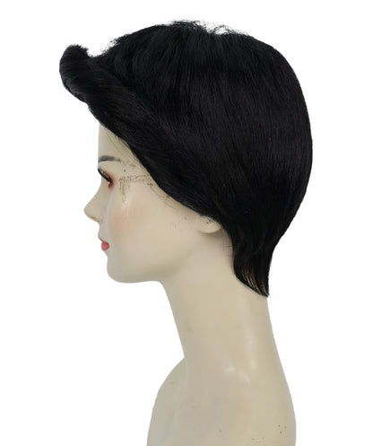 Wigs2you H-6990 大人女性用 なめらかで軽いカールショートブラックウィッグ｜ナチュラルな雰囲気のコスチューム＆ファッションウィッグ｜ハロウィンに最適｜通気性のあるキャップレスキャップ