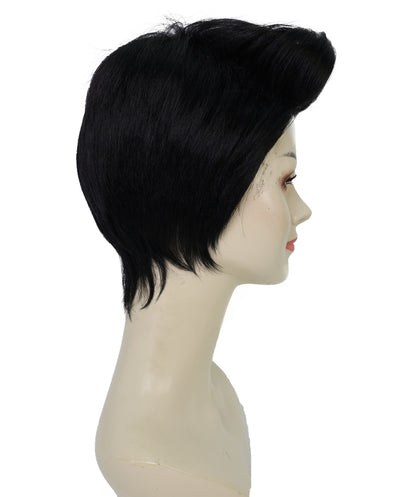 Wigs2you H-6990 大人女性用 なめらかで軽いカールショートブラックウィッグ｜ナチュラルな雰囲気のコスチューム＆ファッションウィッグ｜ハロウィンに最適｜通気性のあるキャップレスキャップ