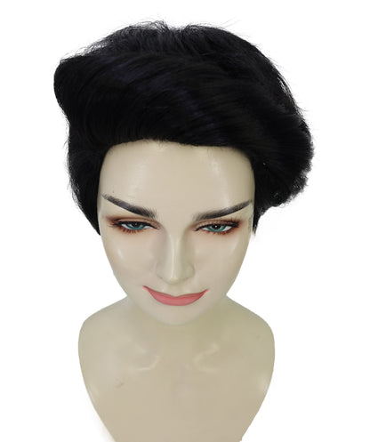 Wigs2you H-6990 大人女性用 なめらかで軽いカールショートブラックウィッグ｜ナチュラルな雰囲気のコスチューム＆ファッションウィッグ｜ハロウィンに最適｜通気性のあるキャップレスキャップ