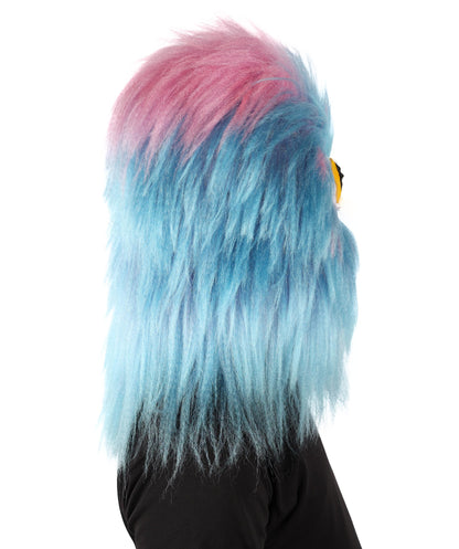 Wigs2you H-6992 大人用ユニセックス 愛らしいふわふわマルチカラーモンスターヘッドマスク ハロウィンに最適 | 合成繊維