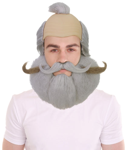 Wigs2you H-6994 口ひげとあごひげ付き大人用漫画キャラクターウィッグ、コメディ風ヘアピースセット